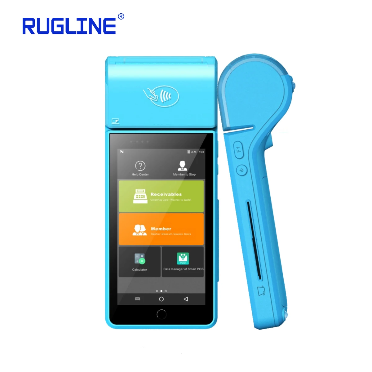 

Мобильная Беспроводная android POS-система Ручная лотерея/Кино/электронная печать билетов со сканером штрих-кода