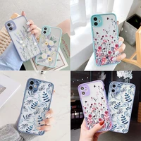 vintage leaves flower mobile phone case for iphone 13 11 12 pro max xs xr x soft silicone cover for iphone 7 8 plus se 2022