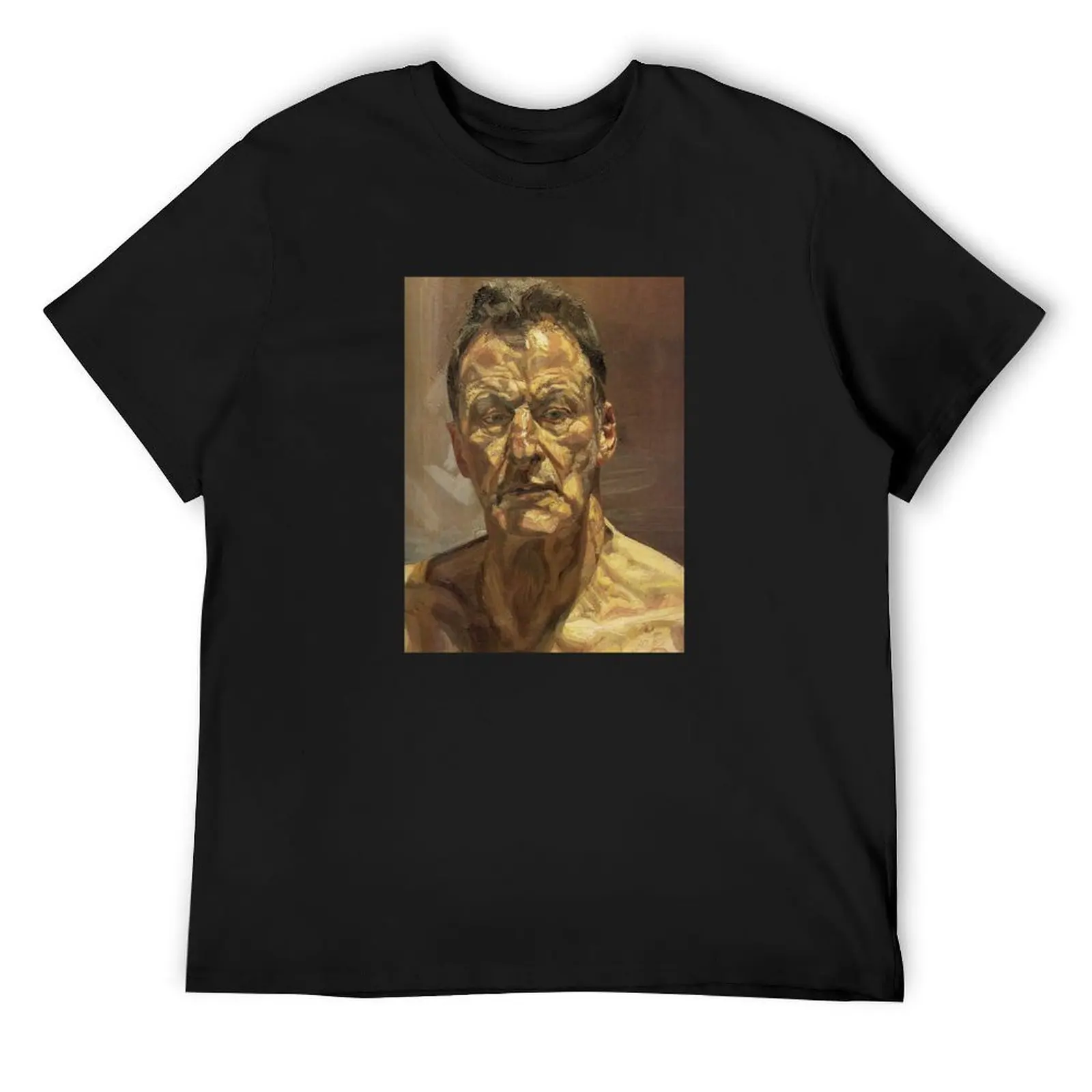 Футболка Lucian Freud с автопортретом милая одежда мужские высокие футболки