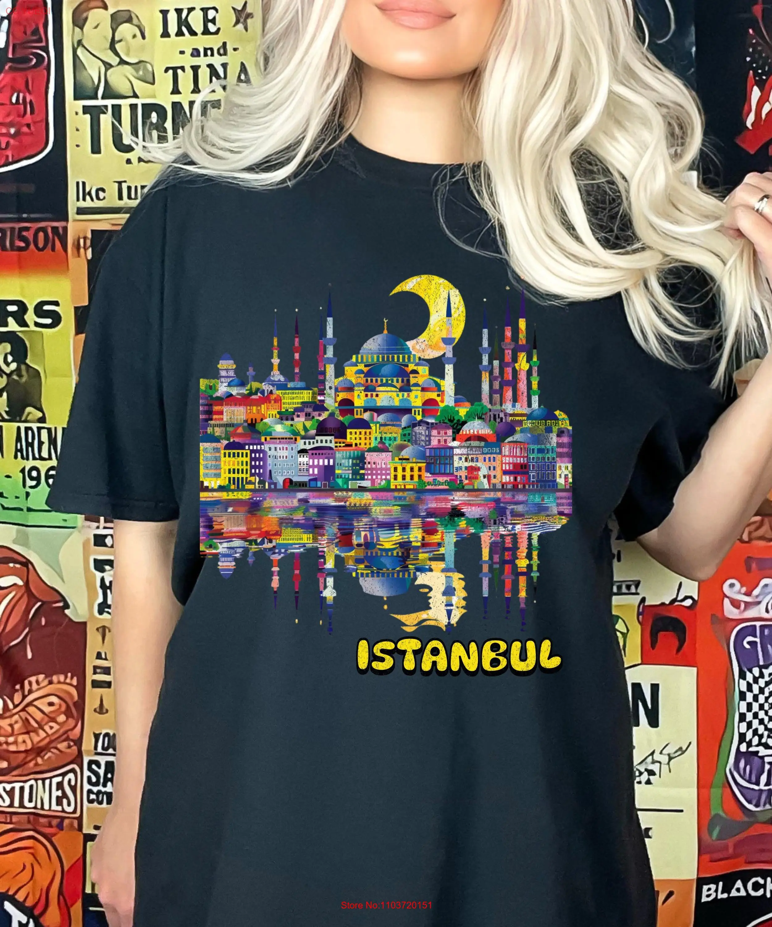 Стамбул футболка городской пейзаж путешествия яркий город красочный