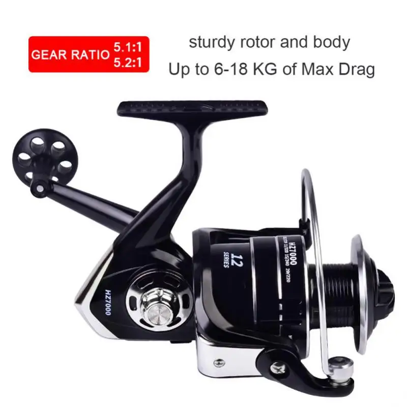 

New Fishing Reel Saltwater Sea JH1000-7000 5BBS Metal Spool Handle Fresh Water Fishing Reel Spinning Reel Pesca Reel Fishing