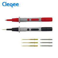 cleqee p8003 p8001 1set 2pcs multimeter probe replaceable gilded needle multi purpose test pen