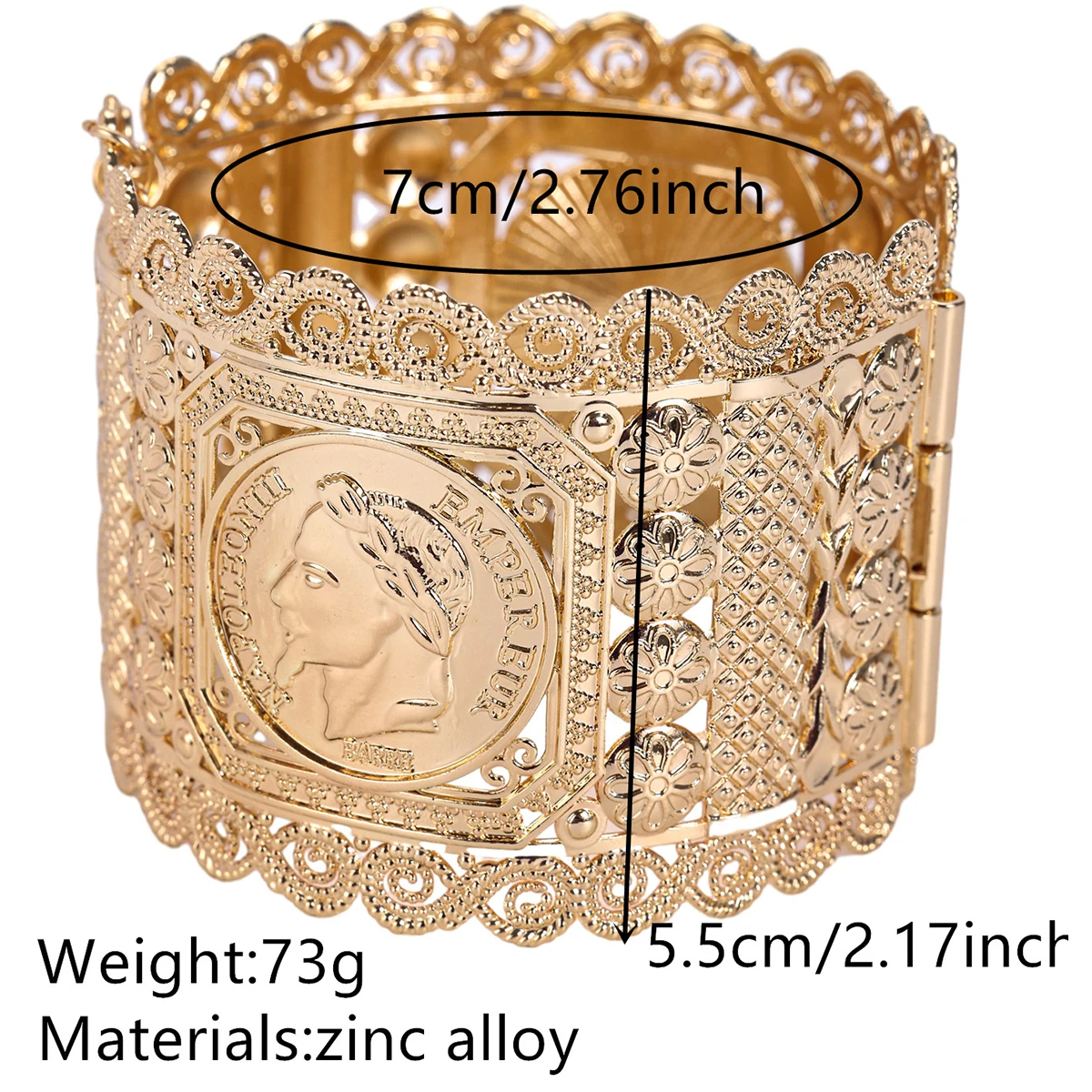 Женские браслеты в стиле Дубая широкие Арабские Ювелирные изделия открытые