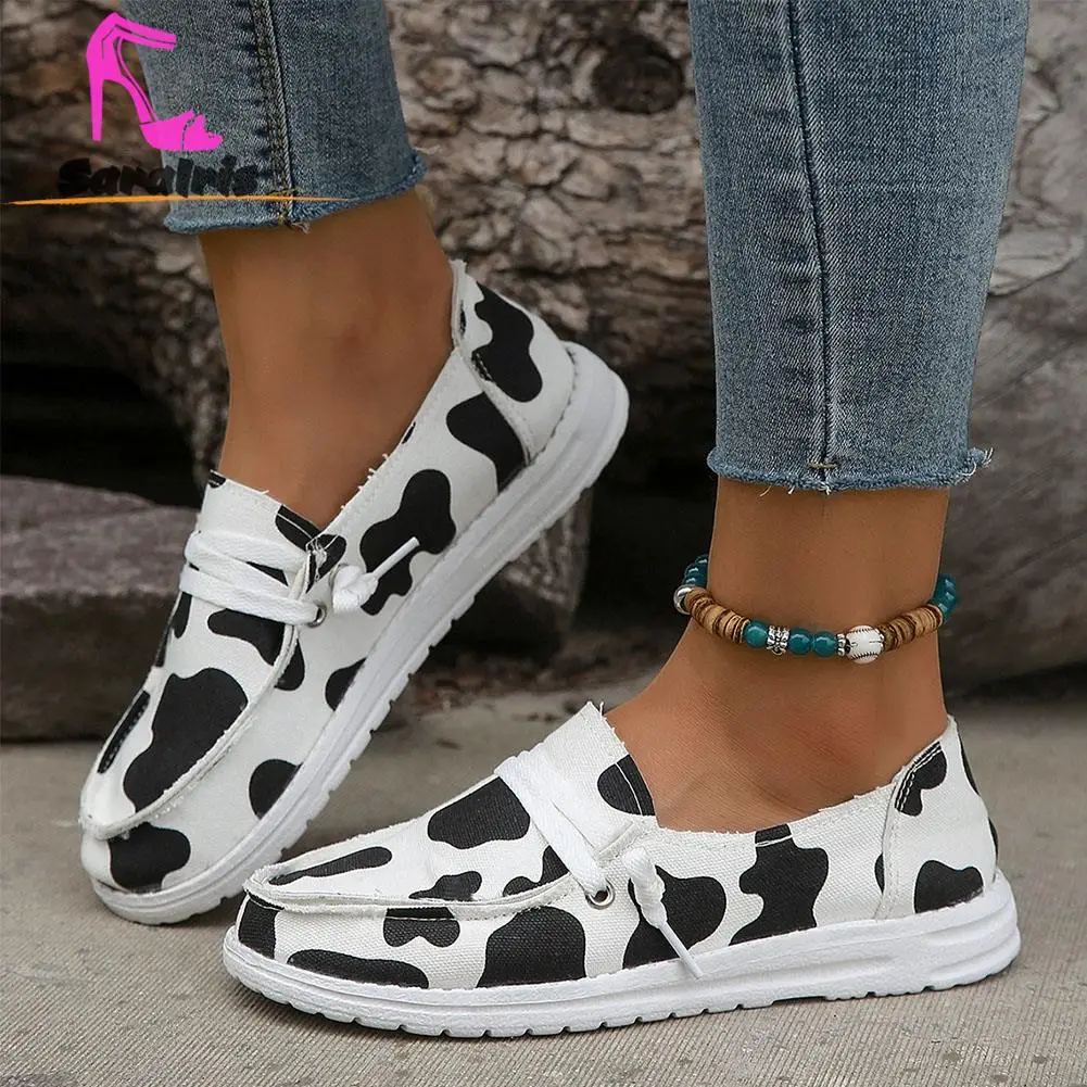 

Simply Causal Mules Single Shoes Spring Summer 2023 Hot Sale Lace-up Women Plats Comfy Walking Ladies Patchwork Shoes Plus Size
