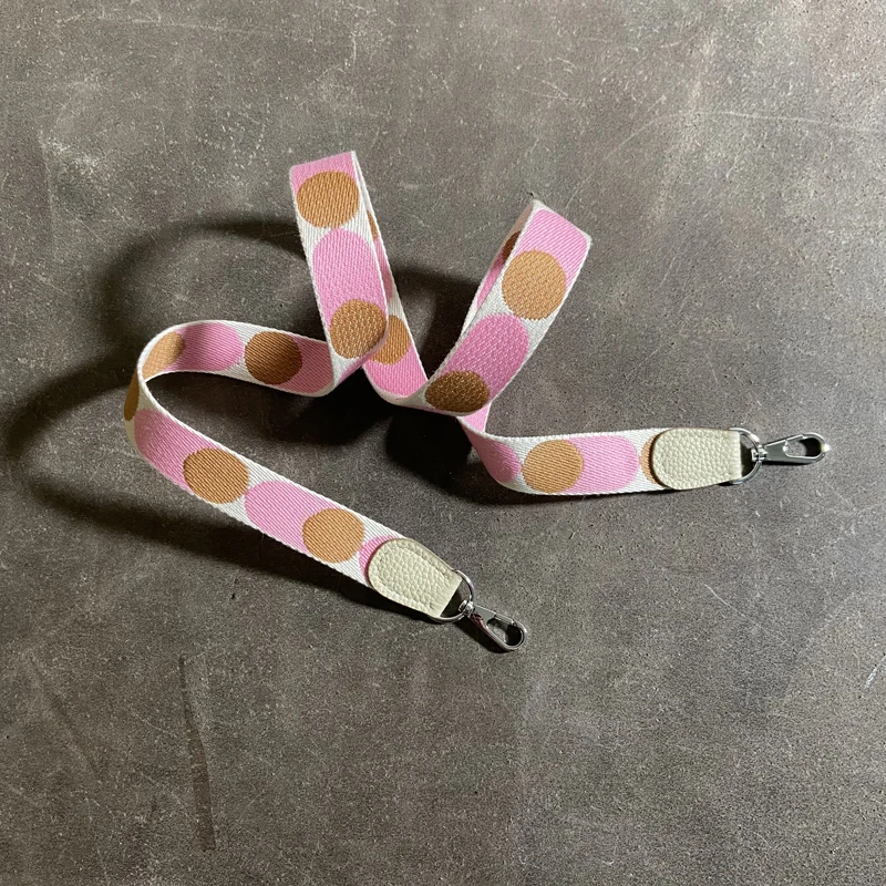 Evelyn Bag Belt Customization/Cowhide Material Bag Belt Shoulder/One-inch Wide Polka-dot Pattern Shoulder Strap