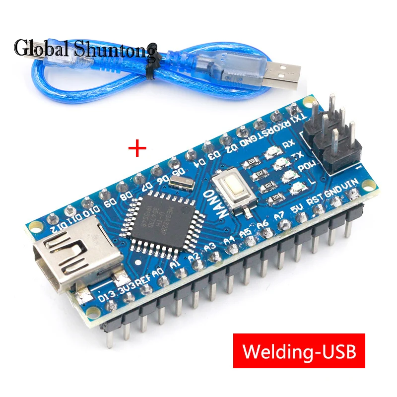 

Контроллер Nano 3,0 Для Arduino Nano 3,0 Atmega328P, совместимая плата контроллера, модуль платы PCB, макетная плата с USB V3.0
