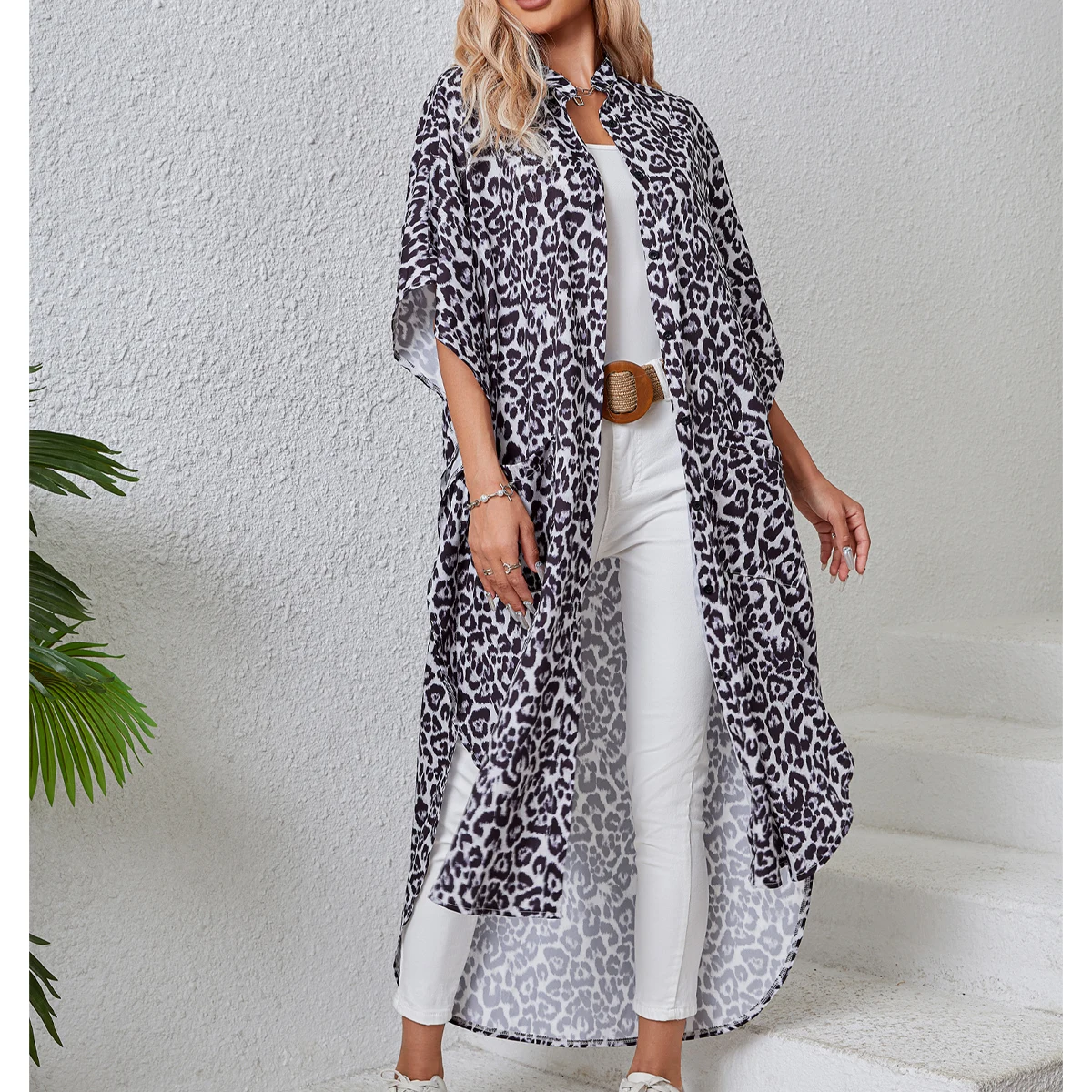 2024 женские топы свободная накидка пляжная одежда Солнцезащитная рубашка