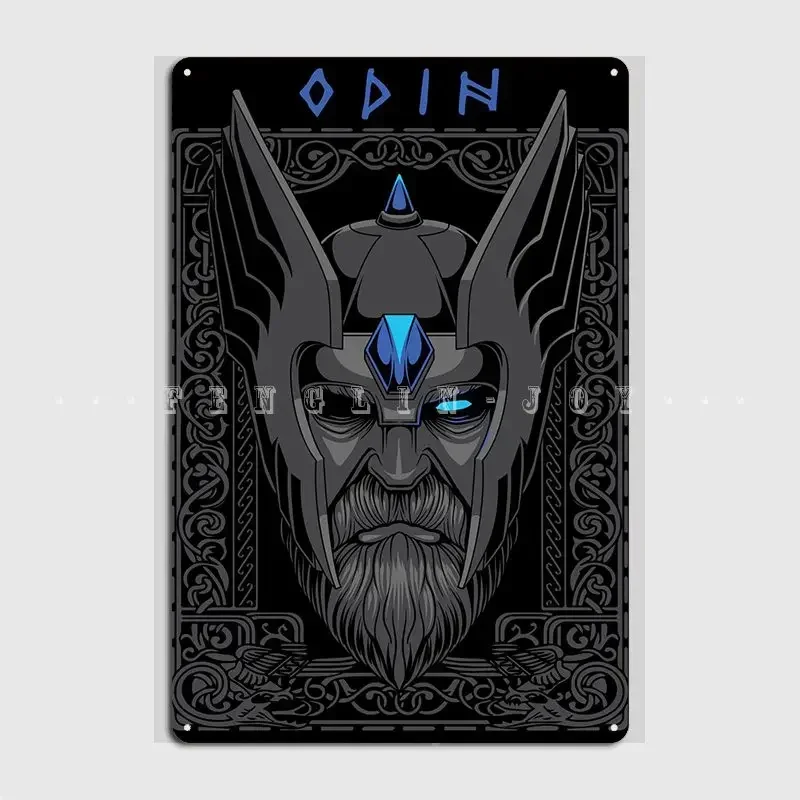 Фото Металлическая табличка Odin Allfather Asgard для клуба, бара, пещеры, винтажная настенная вывеска, жестяной плакат №2