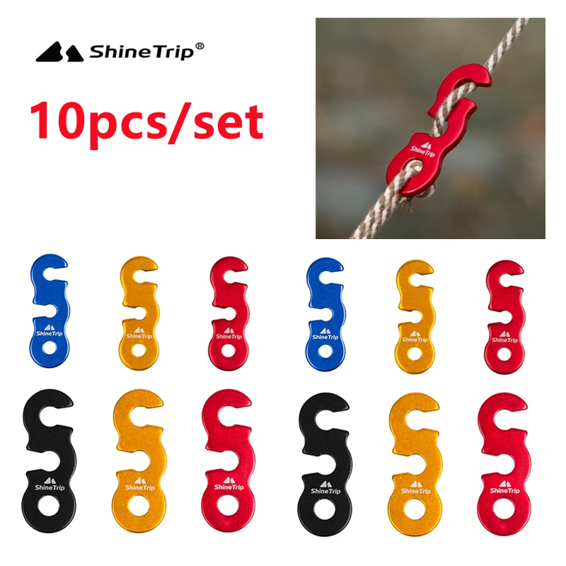 

ShineTrip, 10 шт., палатка, искусственная палатка из алюминиевого сплава, ветер для кемпинга на открытом воздухе, Регулируемая пряжка для тента Wigwam