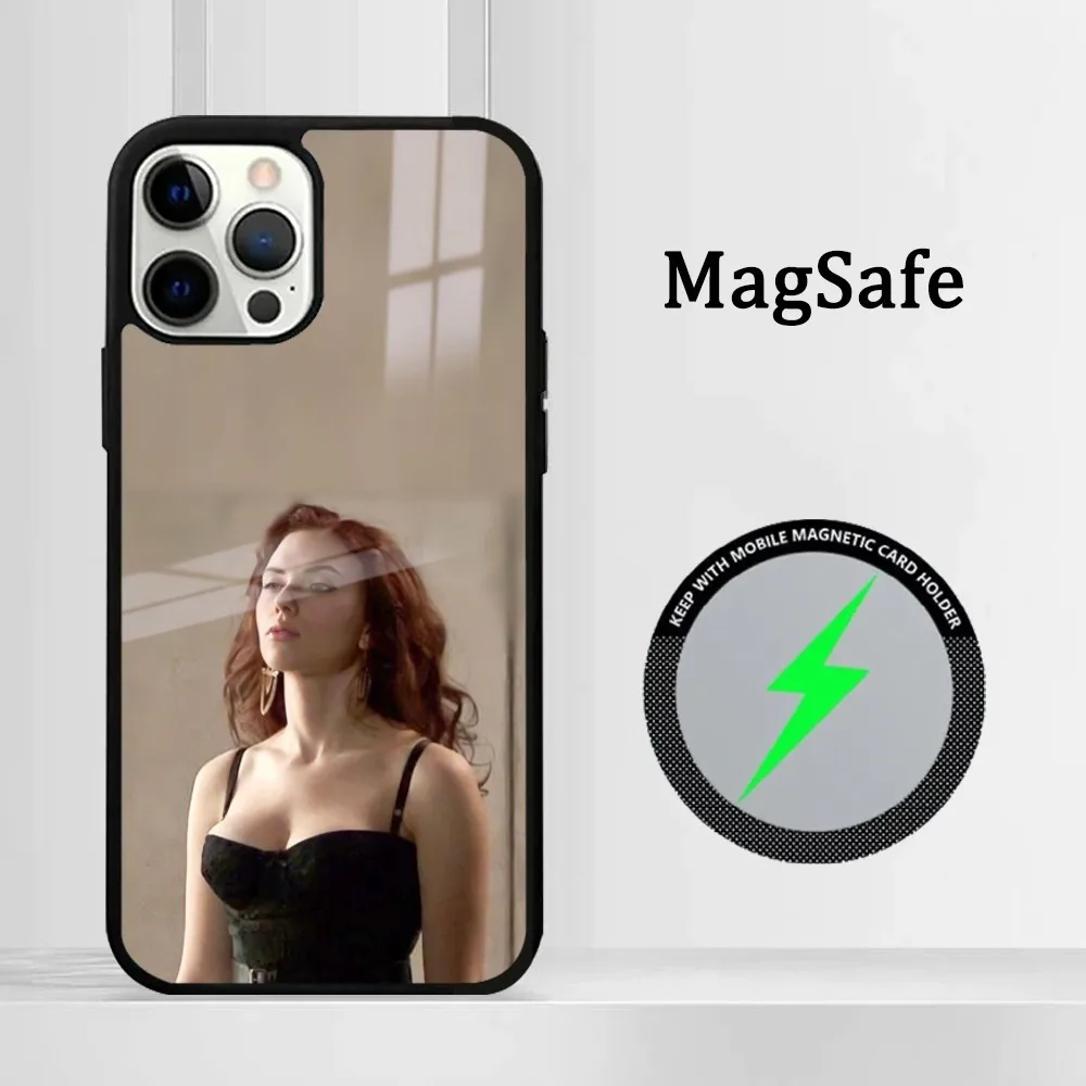 S-Scarlett J-Johansson-S Чехол для телефона IPhone 16 15 14 13 12 11 Pro Max Plus Mini Magsafe Mirror беспроводной