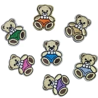 100pcslot luxury anime embroidery patch bear doll clothing decoration sewing accessory craft diy iron applique