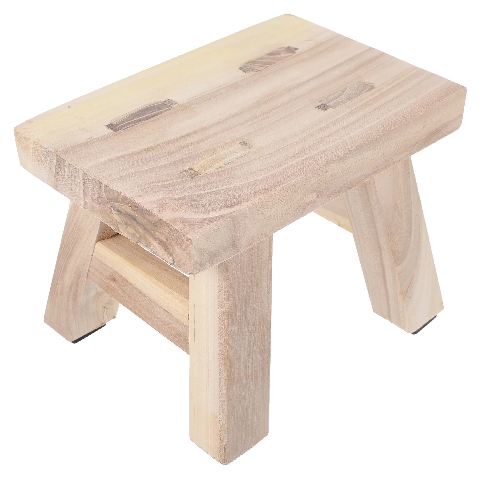 Solid Wood Bench Short Stools Sit Wooden Chair Cute Step Kids Sitting Toddler Small Chairs