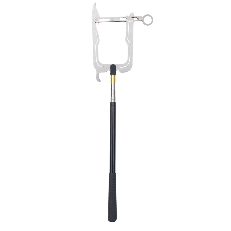 

Multifunctional Boat Hook, Metal U-Shaped Long-Distance Threader Telescoping Boat Pole With Hook For Outdoor Docking