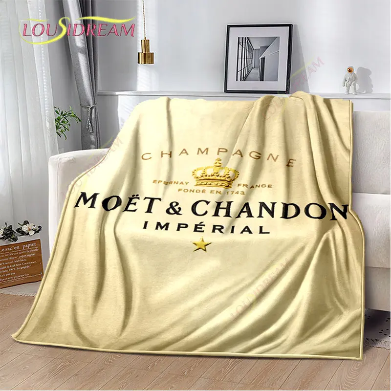 

Мягкое плюшевое одеяло для дивана или кровати с рисунком Moet, современное фланелевое одеяло для пикника, одеяло для гостиной и спальни, домаш...