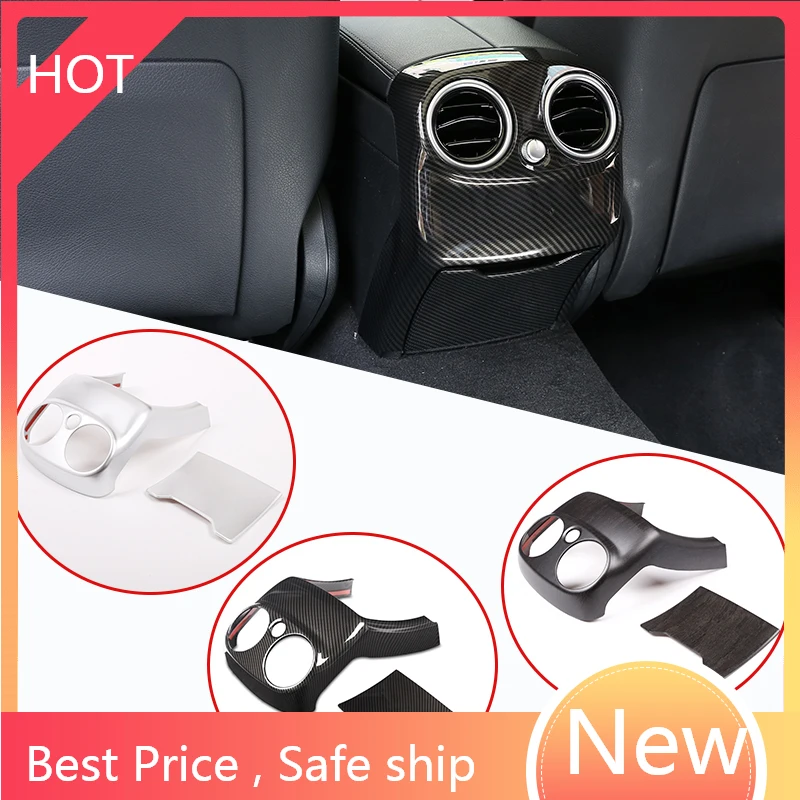 

2pcs For Mercedes Benz W205 C Class C-Class 2015-2018 Car Accessories ABS Chrome Rear Air Conditioning Vent Cover Trim JI
