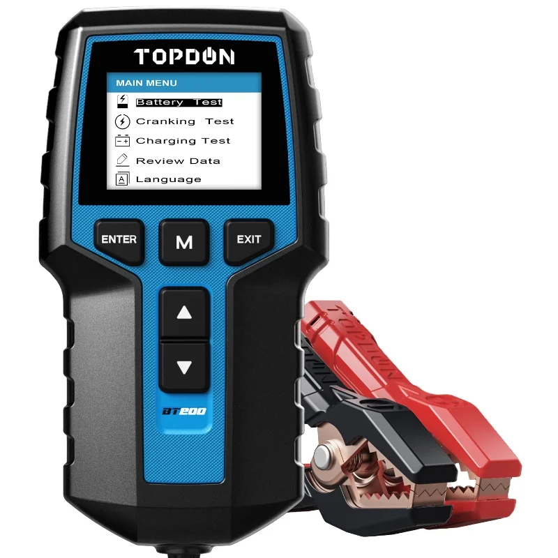 

Тестер емкости автомобильного аккумулятора TOPDON BT200, грузовик, мотоцикл, 24 В, 12/24