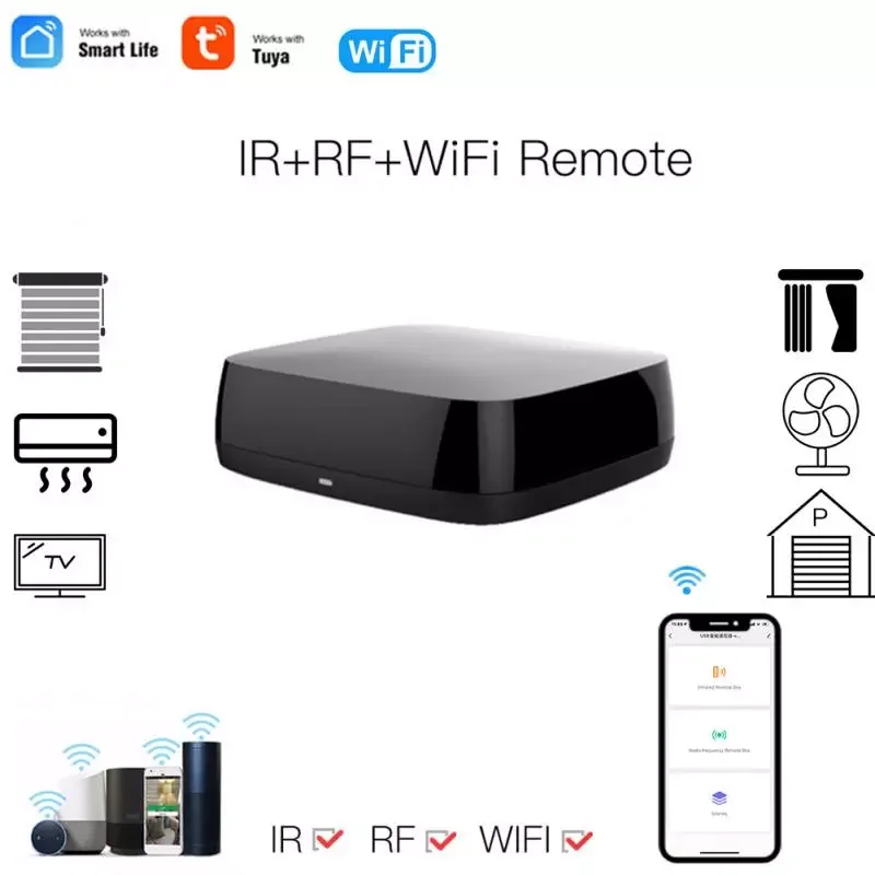 

Smart IR WiFi RF433 Remote Controller For Smart Home Control For TV DVD Air Conditioner Works With Alexa Home