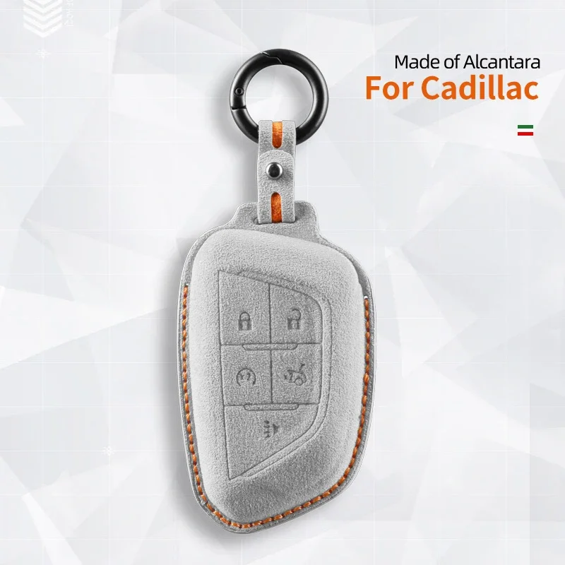 Алькантара для Cadillac CT4 CT5 2020 2021 аксессуары автомобильных ключей брелок замшевый