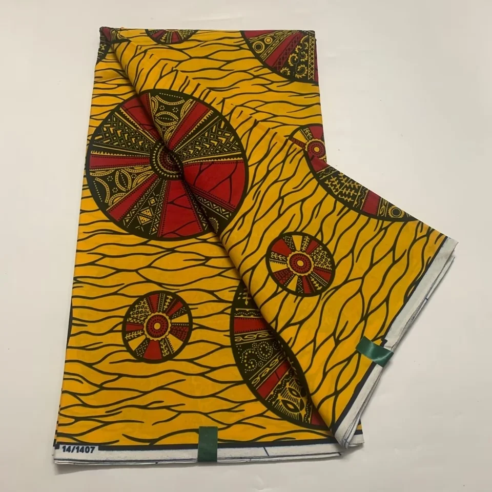 

African Wax Print Fabric Pagne Original Real Wax Fabric Soft 100% Cotton 2023 New Veritable Ankara Wax For Dress Material Fabric