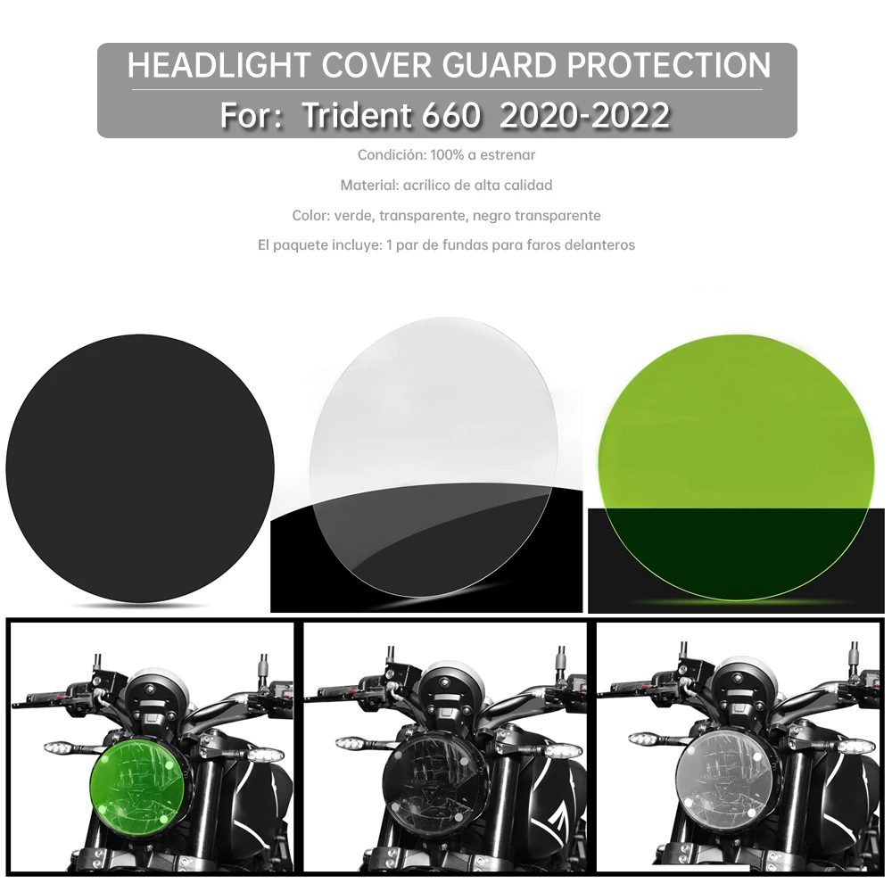 

ForTrident 660 Trident660 2020-2022 Motorcycle Headlight Grille Guard Grill Cover Protector Front Headlamp Screen Shield Lens