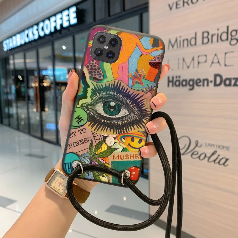 Психоделическое художественное ожерелье ремешок чехол для Samsung Galaxy S9 Plus S6 Edge S7 S8