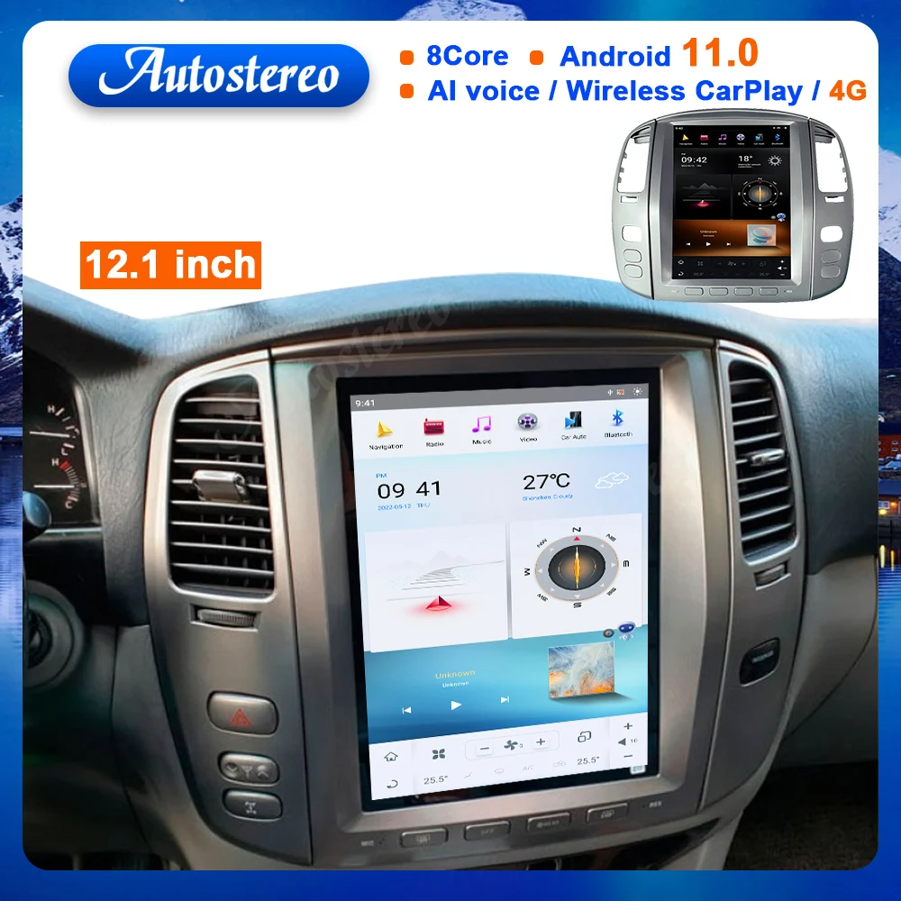 

Android 11.0 Qualcomm For Lexus LX470 Car GPS Navigation Radio HeadUnit Multimedia DVD Player Autostereo Recorder Screen
