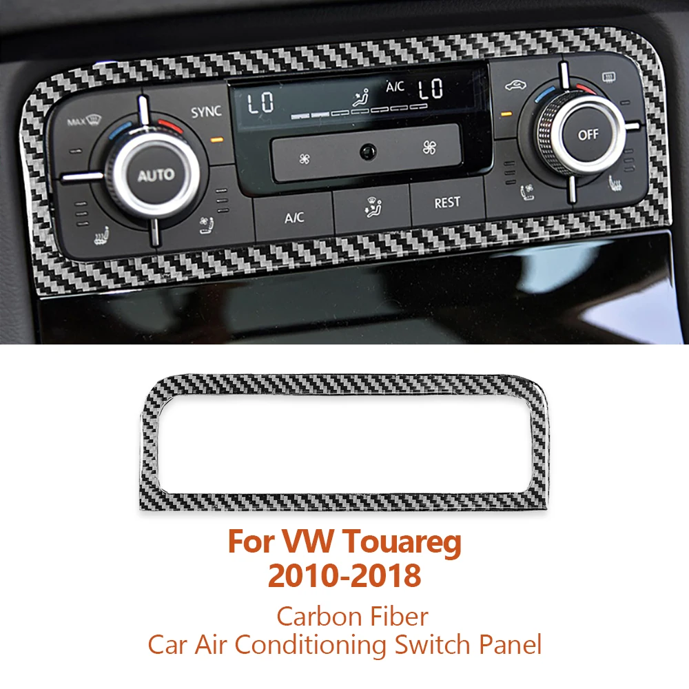 

For Volkswagen VW Touareg 2010-2018 Carbon Fiber Car Air Conditioning Switch Panel Decorative Sticker Auto Interior Accesorios