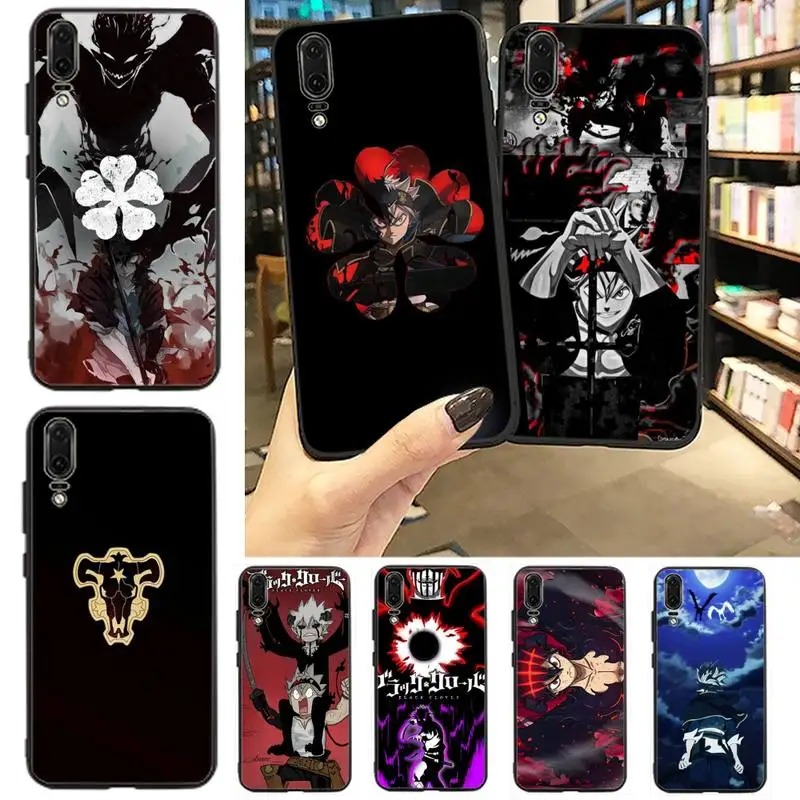 

Anime Black Clover Phone Case For Huawei P20 P30 P40 lite Pro P Smart 2019 Mate 10 20 Lite Pro Nova 5t