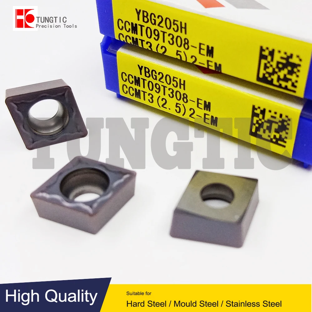 

CCMT09T308-EM YBG205H Milling Cutter CNC Tools Insert Lathe Machining Tools Lathe Cutting Tool Metal Turning Tools CCMT 09T308