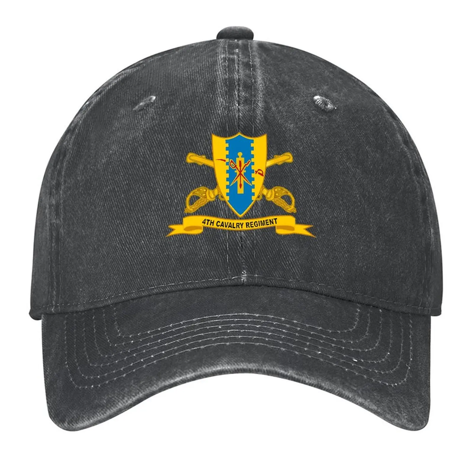 Фото Армия — 4-й кавалерийский полк w Br — бейсболка с лентой, милая кепка Snapback с капюшоном, женские шляпы, мужские №1