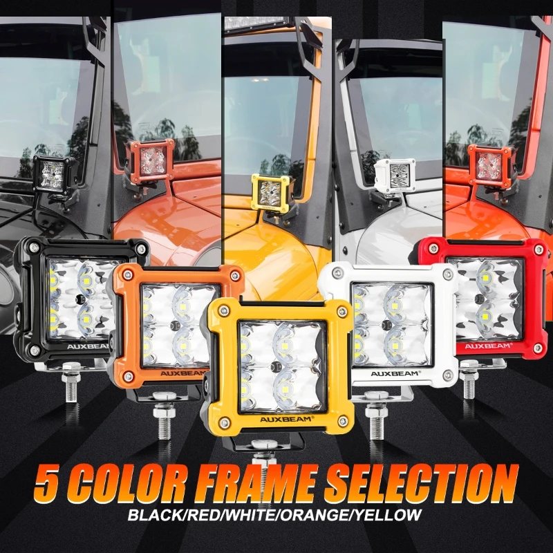 3-дюймовая квадратная фотолампа рабочая Рабочая лампа 40 Вт 6500K фара дальнего