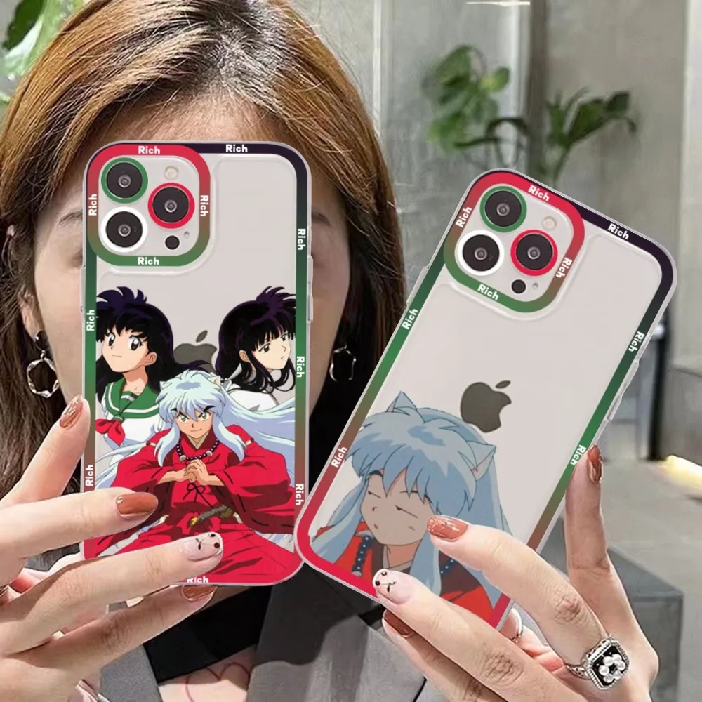 

Hot Japan Anime Inuyasha Phone Case For IPhone 15 14 13 12 11 Pro Max XS X XR Mini Protective Cover