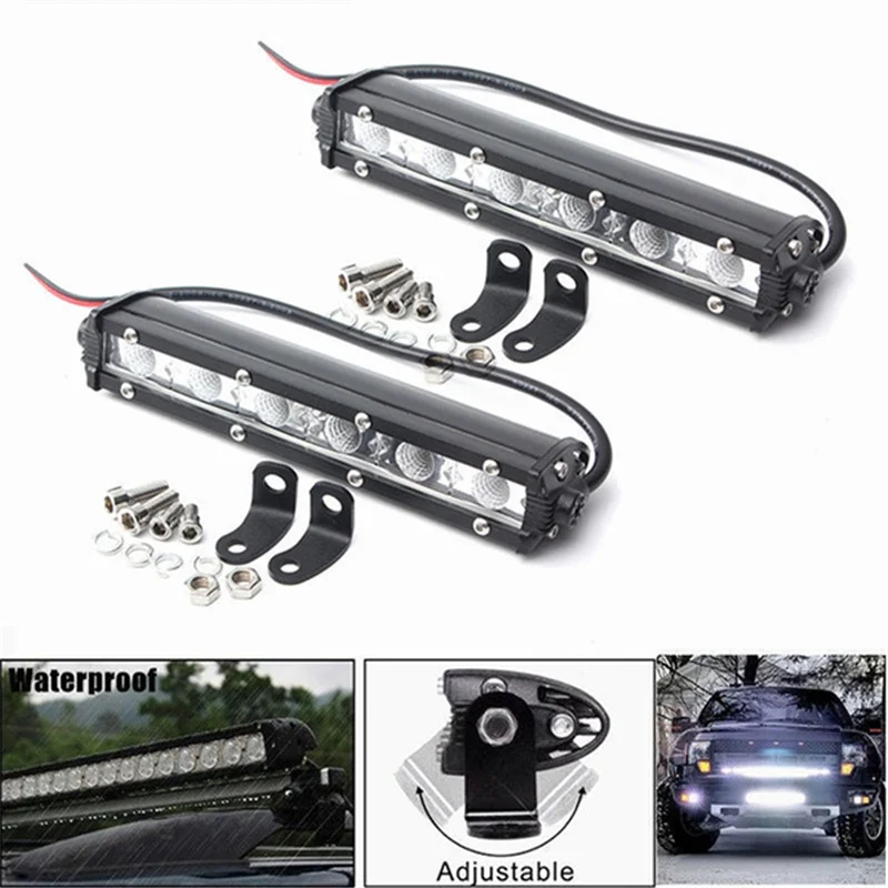 

Slim LED Light Bar Single Row 7" 13" 20" Inch Off Road 30W 60W 90W Spot Flood Combo For Car 4WD Truck SUV ATV 4X4 Led Work Light