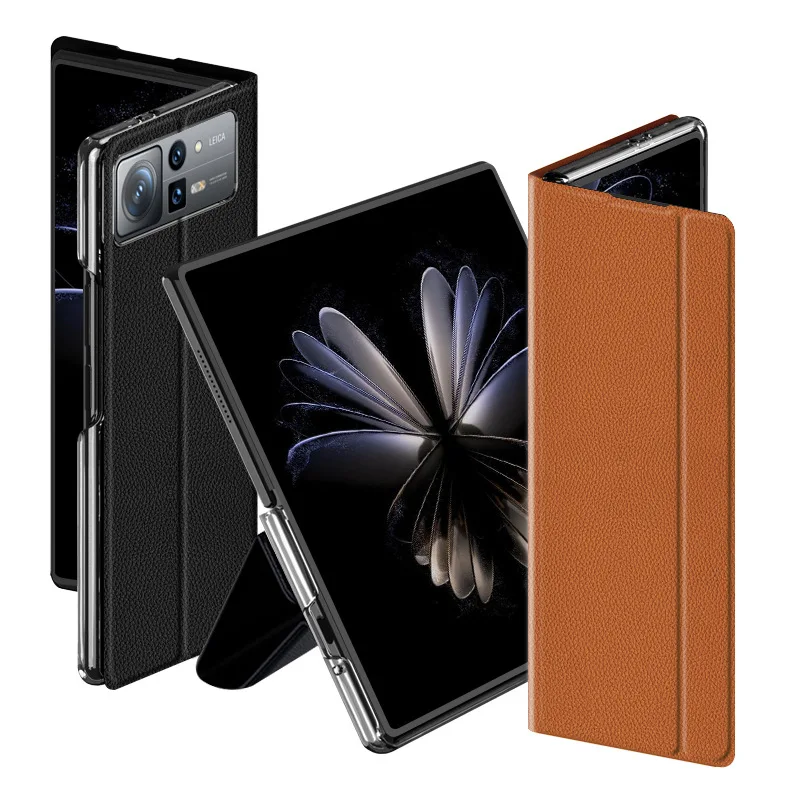 Ultra-thin Stand Sleep Screen Hibernate Case for Xiaomi MIX Fold2 New Fashion Fold Leather Cover Anti-knock Cases for MIX Fold 2