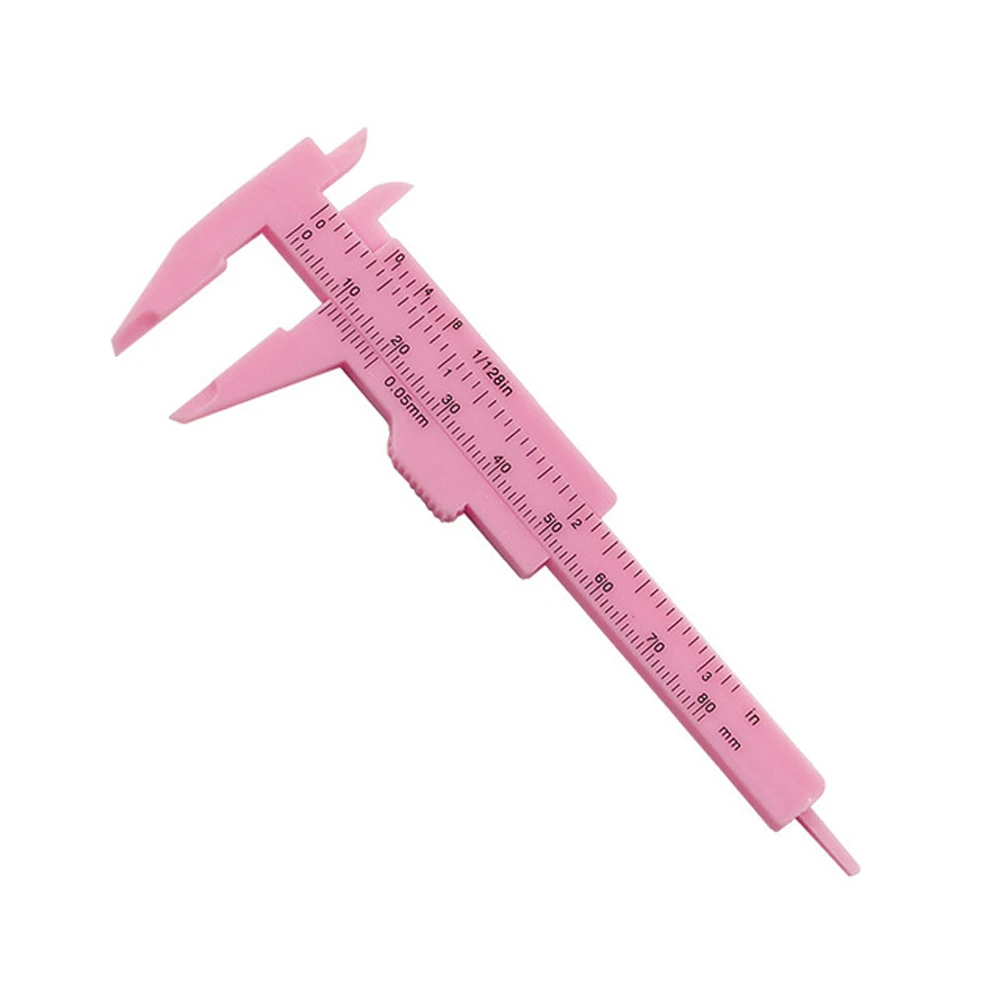 

0-80mm Mini Plastic Sliding Vernier Caliper Gauge Measure Tool Ruler Micrometer School Student Measuring Hand Tool