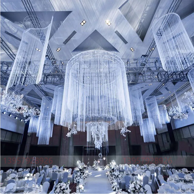 

100x200CM String Curtain Wedding Decoration Stage Background Window Home Door Divider Curtain Glitter Door String Curtain