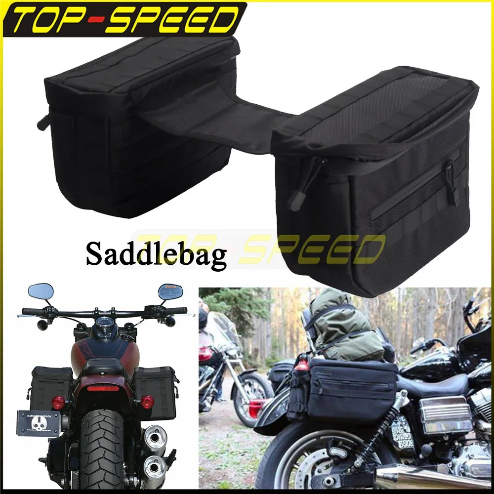 

Saddle Bags Luggage Bags Travel Knight Rider Storage Bag For Harley Softail Dyna Super Glide Sportster FXR Motorcycle Saddlebags