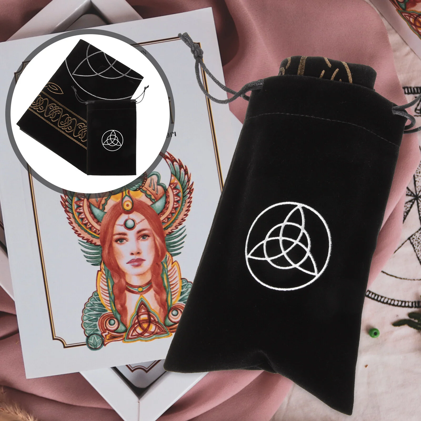 

Watch Cover Ritual Tarot Table Divination Altar Tablecloth Three Moon Phase Indoor