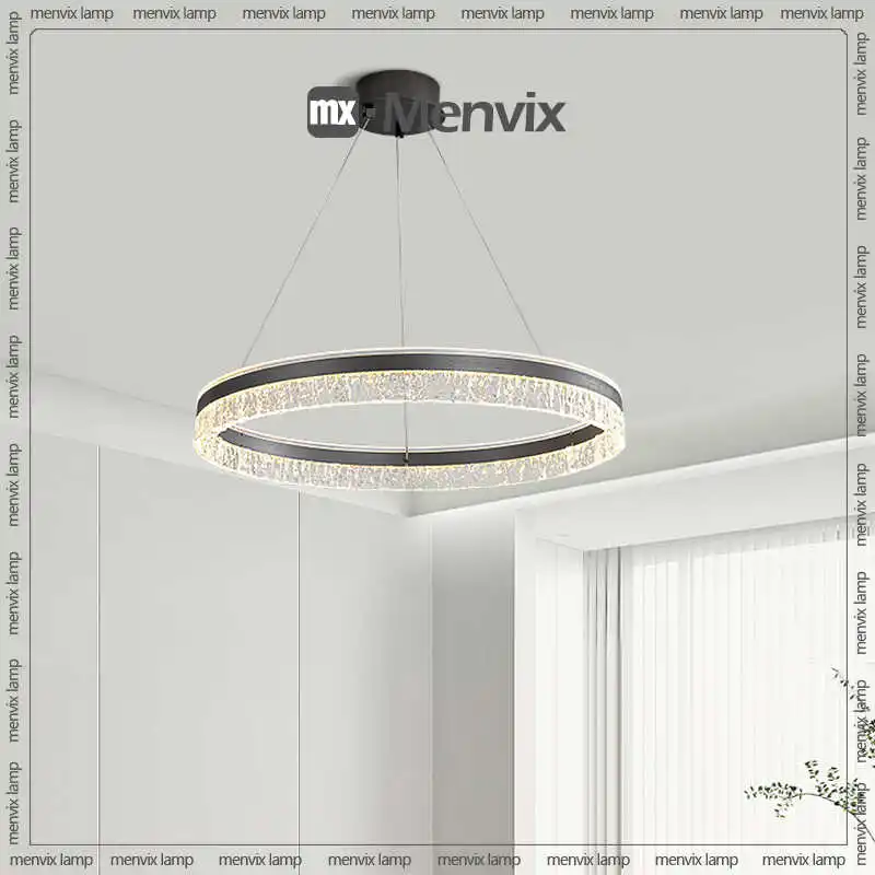 Современные кольцевые Светодиодные хрустальные потолочные люстры освещение для