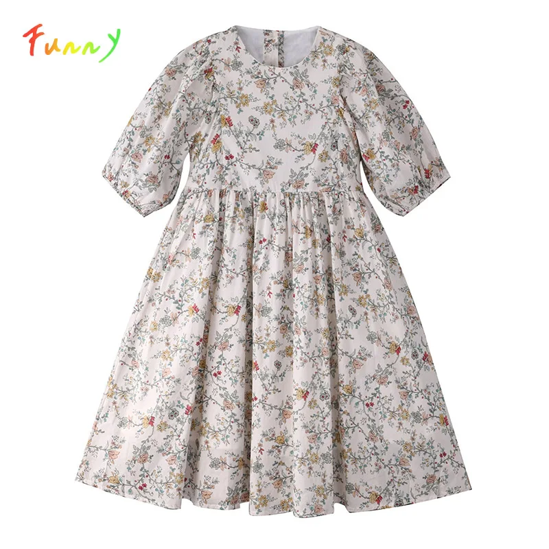 

Новое поступление, платье для девочек с цветочным рисунком, стильные Хлопковые Платья с цветочным рисунком для детей, Повседневная летняя одежда для маленьких девочек, яркие платья