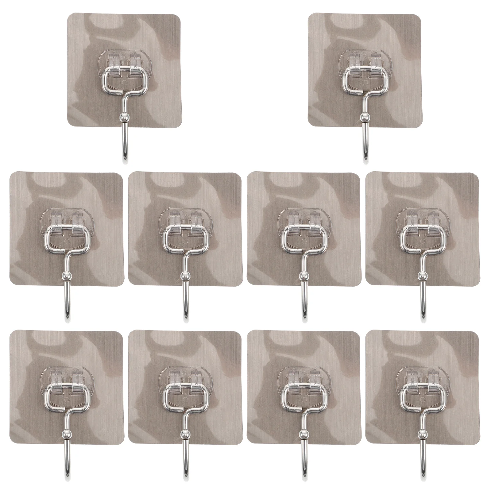 

10Pcs Strong-bearing Wall Hook Creative Seamless Hook Adhesive Hook for Kitchen