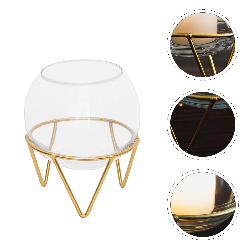 

Household Stand Vintage Decor Desktop Chic Glass Round Hydroponic Planter