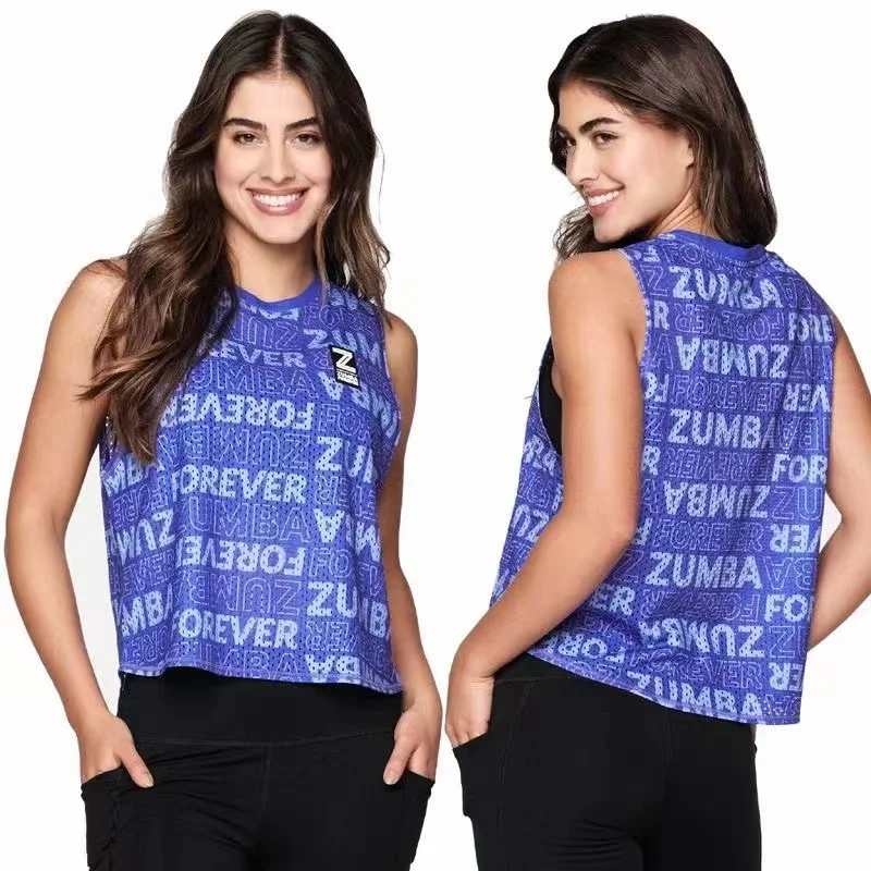 

New ZUMBA Yoga Wear Zumba Wear Dancewear Fitness Unisex Aerobics Wear Sportswear Ladies Yoga Exercise Tops