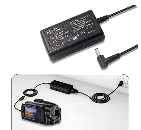 Адаптер переменного тока CA-570 CA570 CA570K для цифровой камеры Canon XC10 ZR60 ZR65MC ZR70MC ZR80 ZR85 ZR90