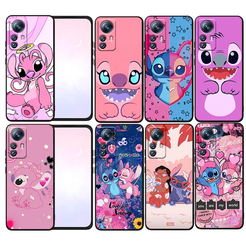 

Disney Stitch Cartoon Cute Phone Case For Xiaomi Mi 13 12T 12S 12X 12 11 11T 11i 10T 10 Pro Lite Ultra 5G Funda Black Cover