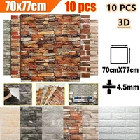 10pcs self adhesive waterproof foam wallpaper 3d brick wall panel living room kid bedroom brick papers home decor wall stickers