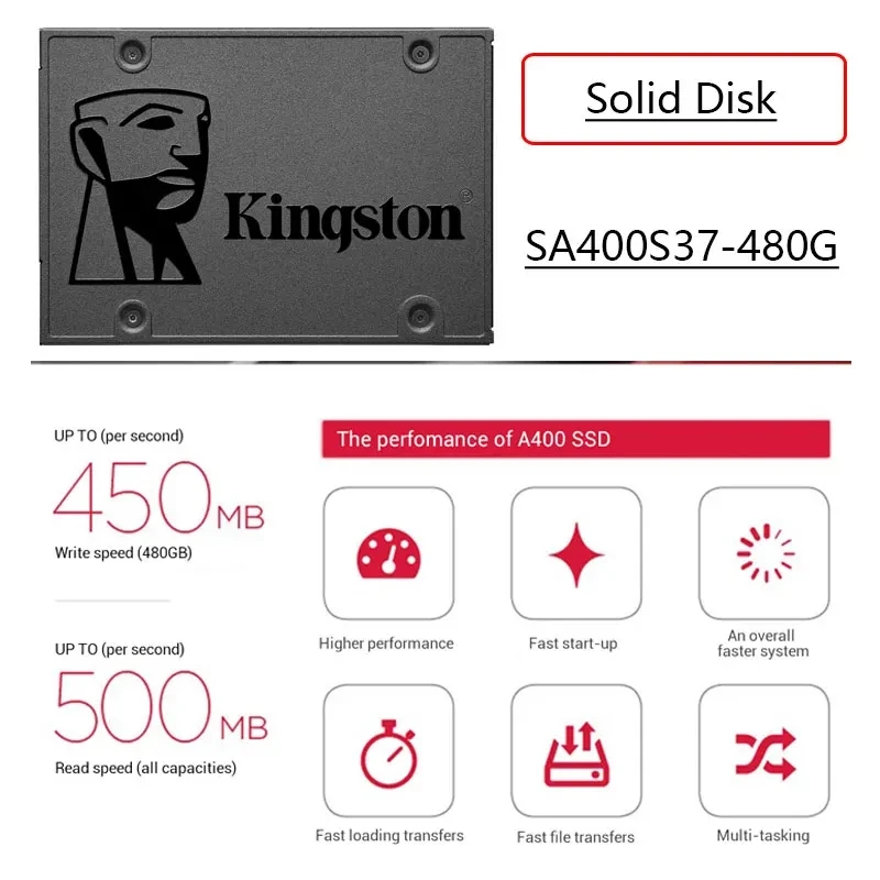 SSD-диск Kingston A400 SATAIII 960 дюйма 2 5 ГБ 480