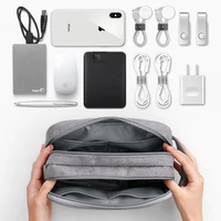travel digital storage bag double layer waterproof usb gadget organizer earphone mobile hard disk earplugs pouch accessories