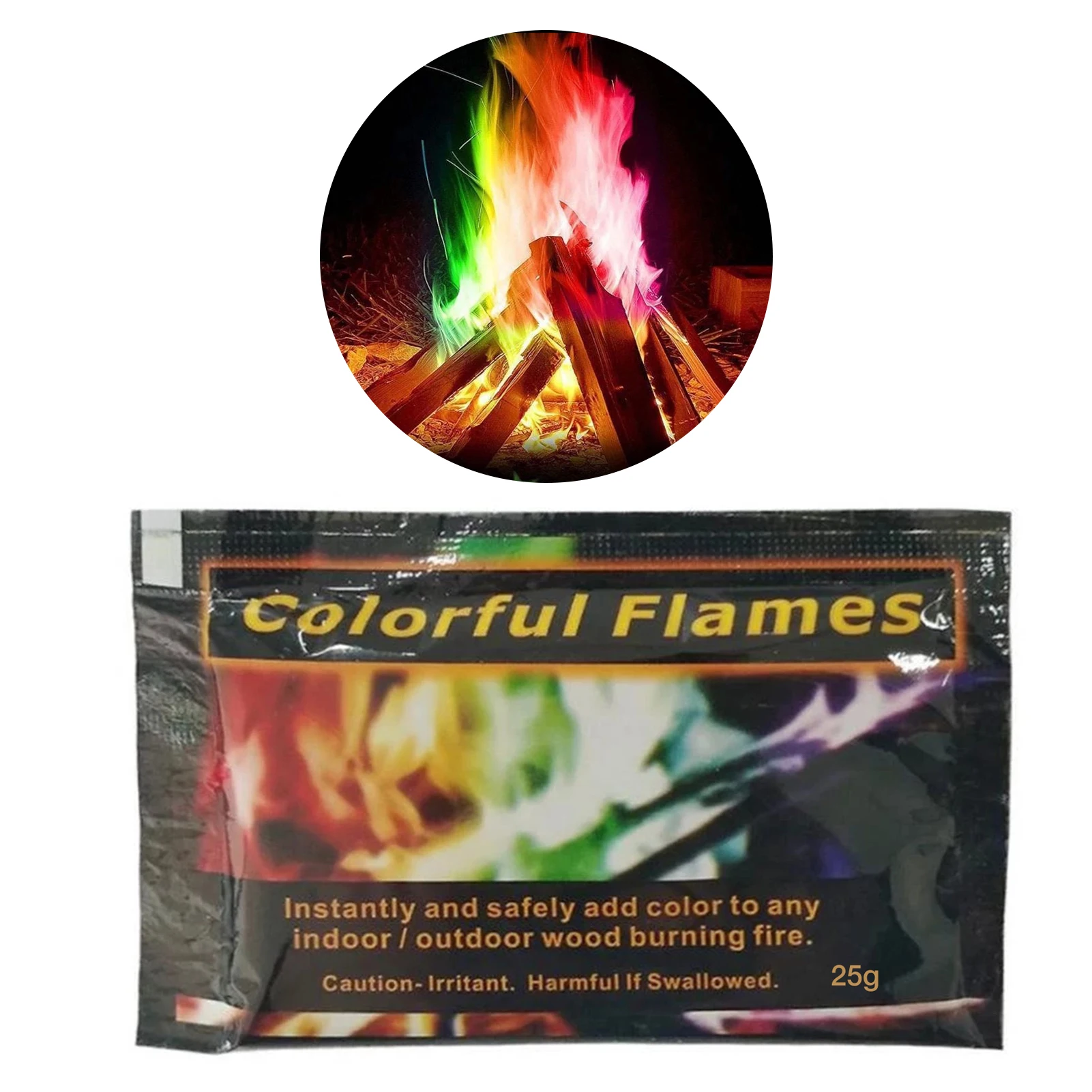

Mystical Coloured Flame Powder Magic Tricks Fire Color Change Agent Rainbow Bonfire Sachets Fireplace Pit Toy 15/25/30g