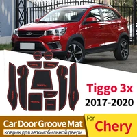 car door groove mat for chery tiggo 3x 2017 2018 2020 anti skid and dust proof slot inside tool interior decorative accessories